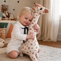 Gosedjur giraff gosig 65 cm rosa bomull