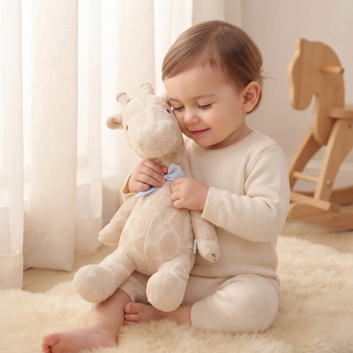 Gosedjur giraff kawaii beige