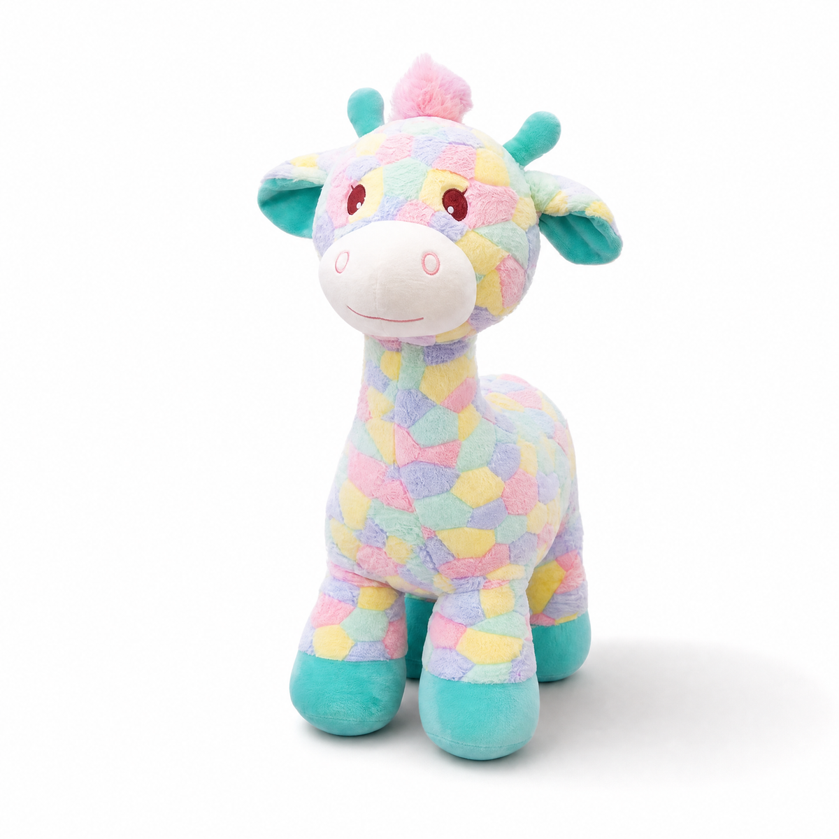 Gosedjur giraff flerfärgad regnbåge 30 cm