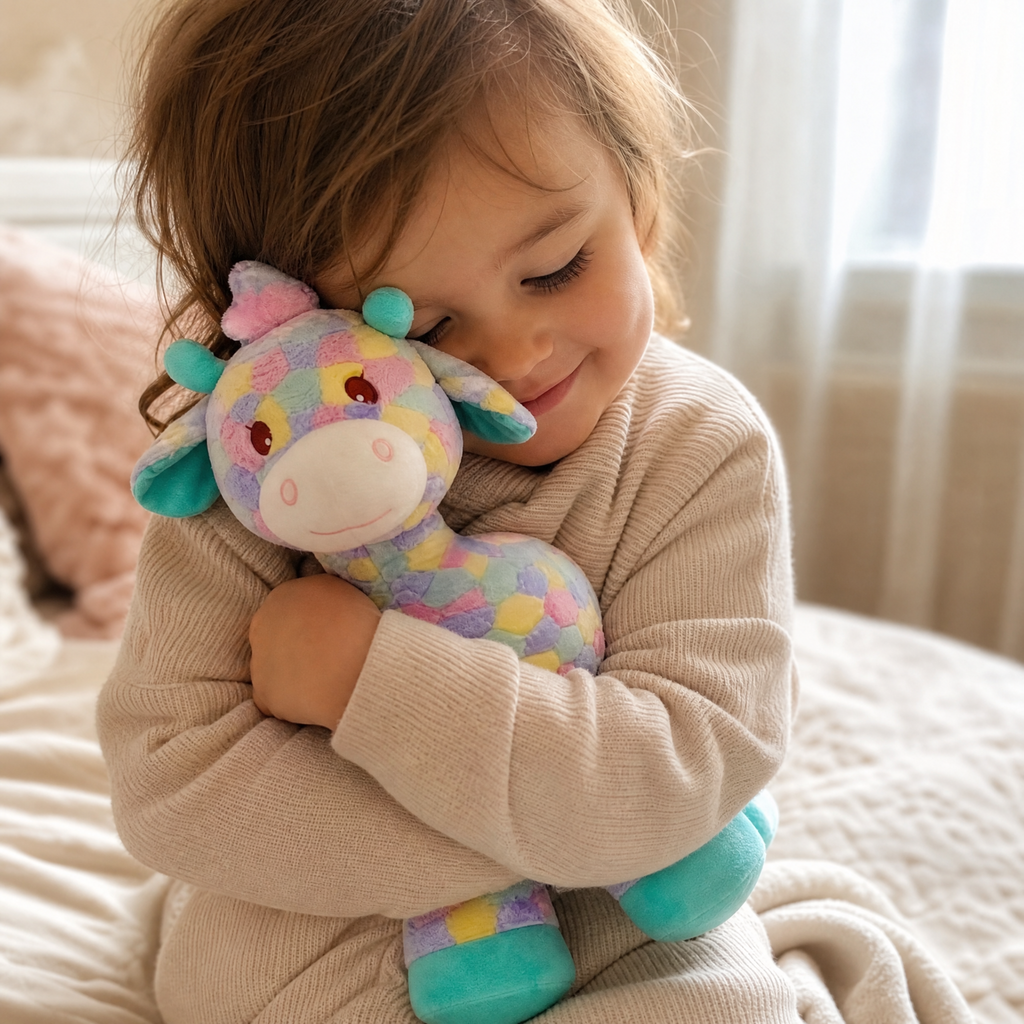 Gosedjur giraff flerfärgad regnbåge 30 cm