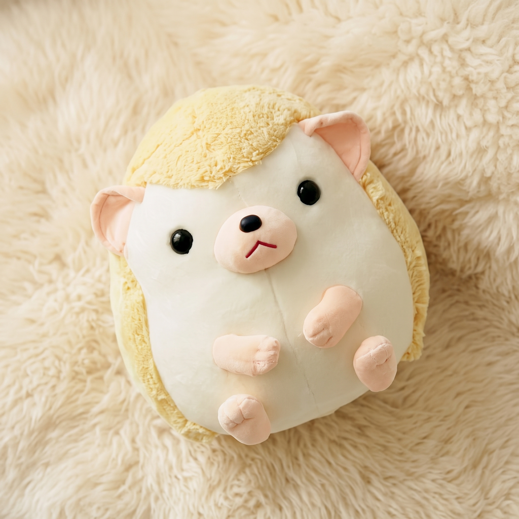 Gosedjur igelkott kawaii gul och beige