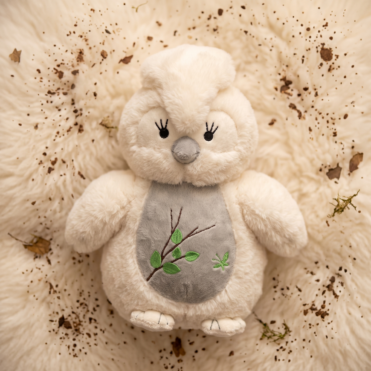 Gosedjur vit uggla kawaii 30 cm