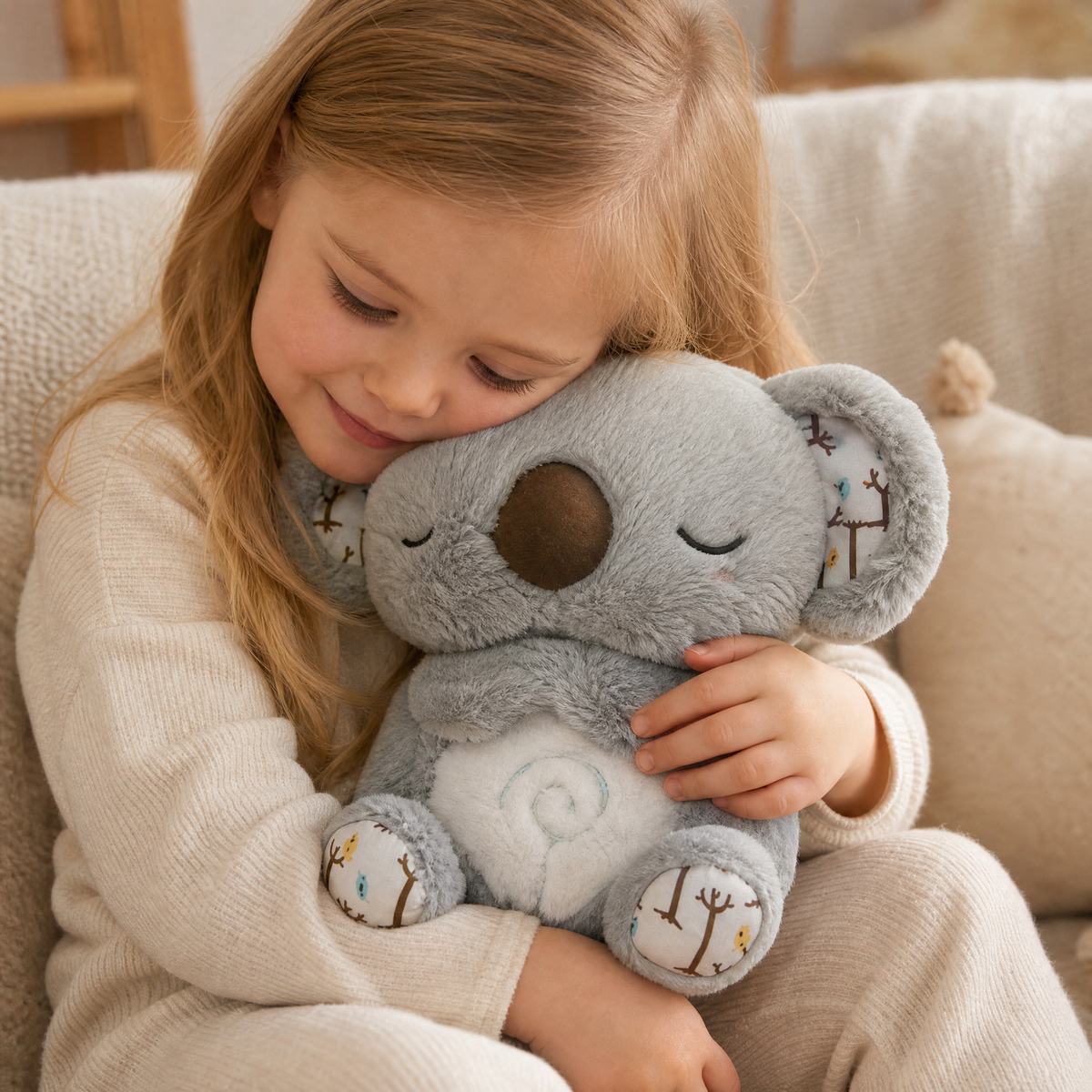 Gosedjur koala lugnande andande med musik