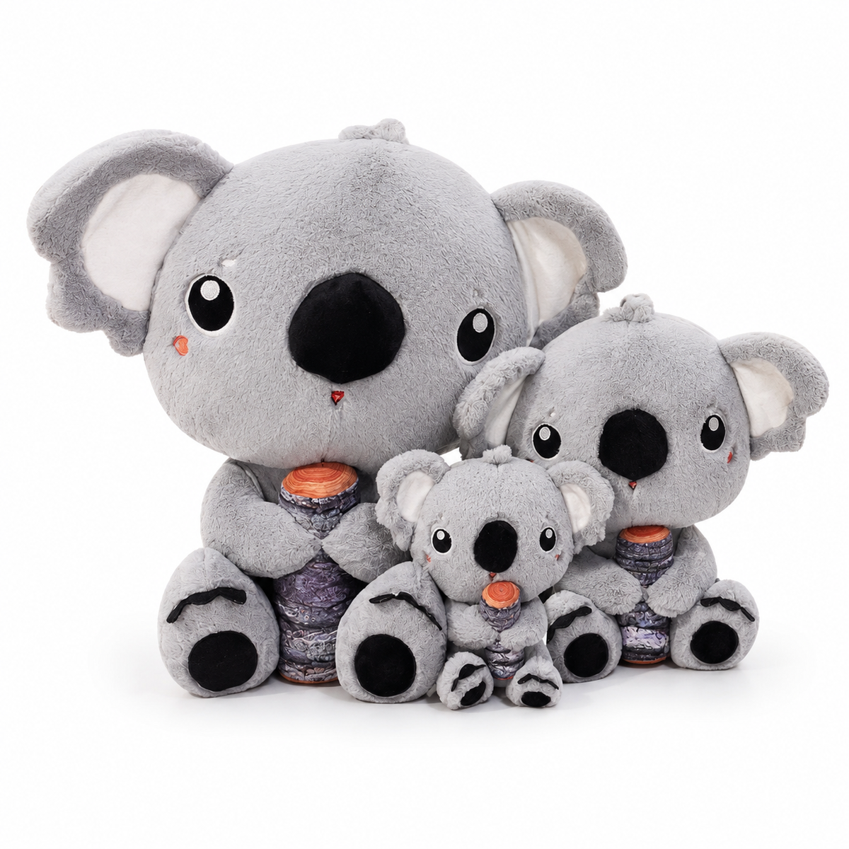 Gosedjur grå koala med bambu