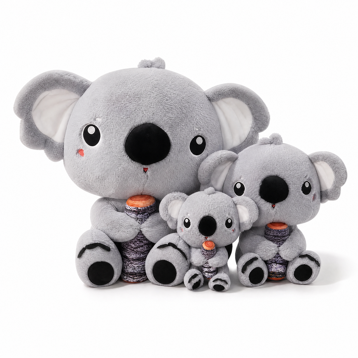 Gosedjur grå koala med bambu