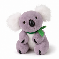 Gosedjur koala grå och vit med eukalyptusblad