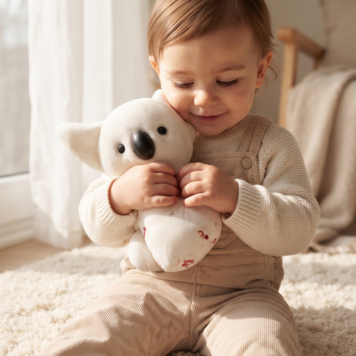 Gosedjur koala kawaii vit 25 cm