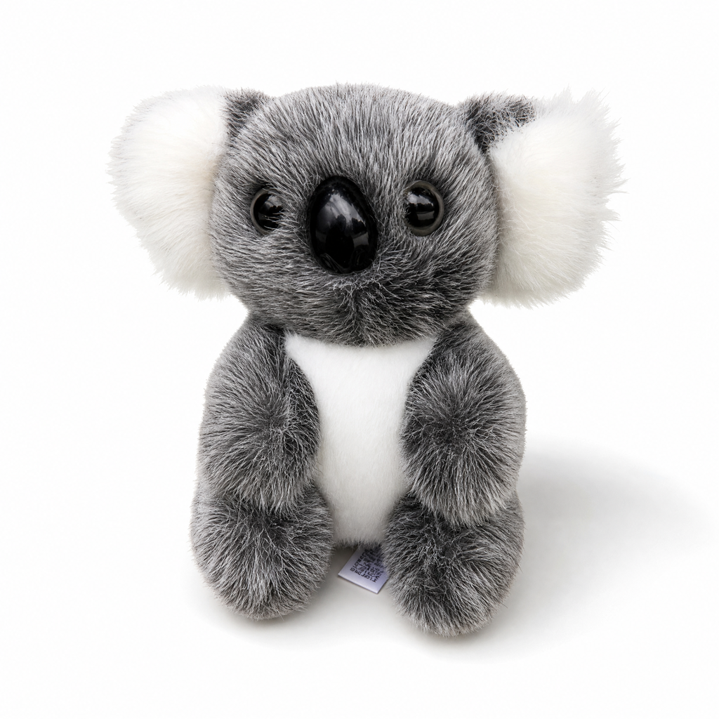 Gosedjur koala realistisk grå och vit