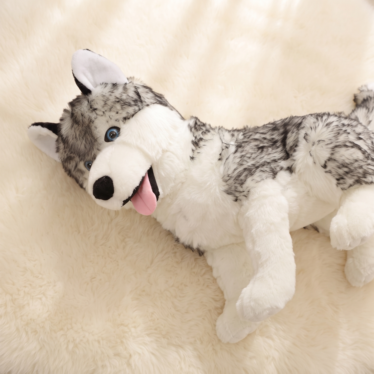 Gosedjur varg husky grå 53 cm