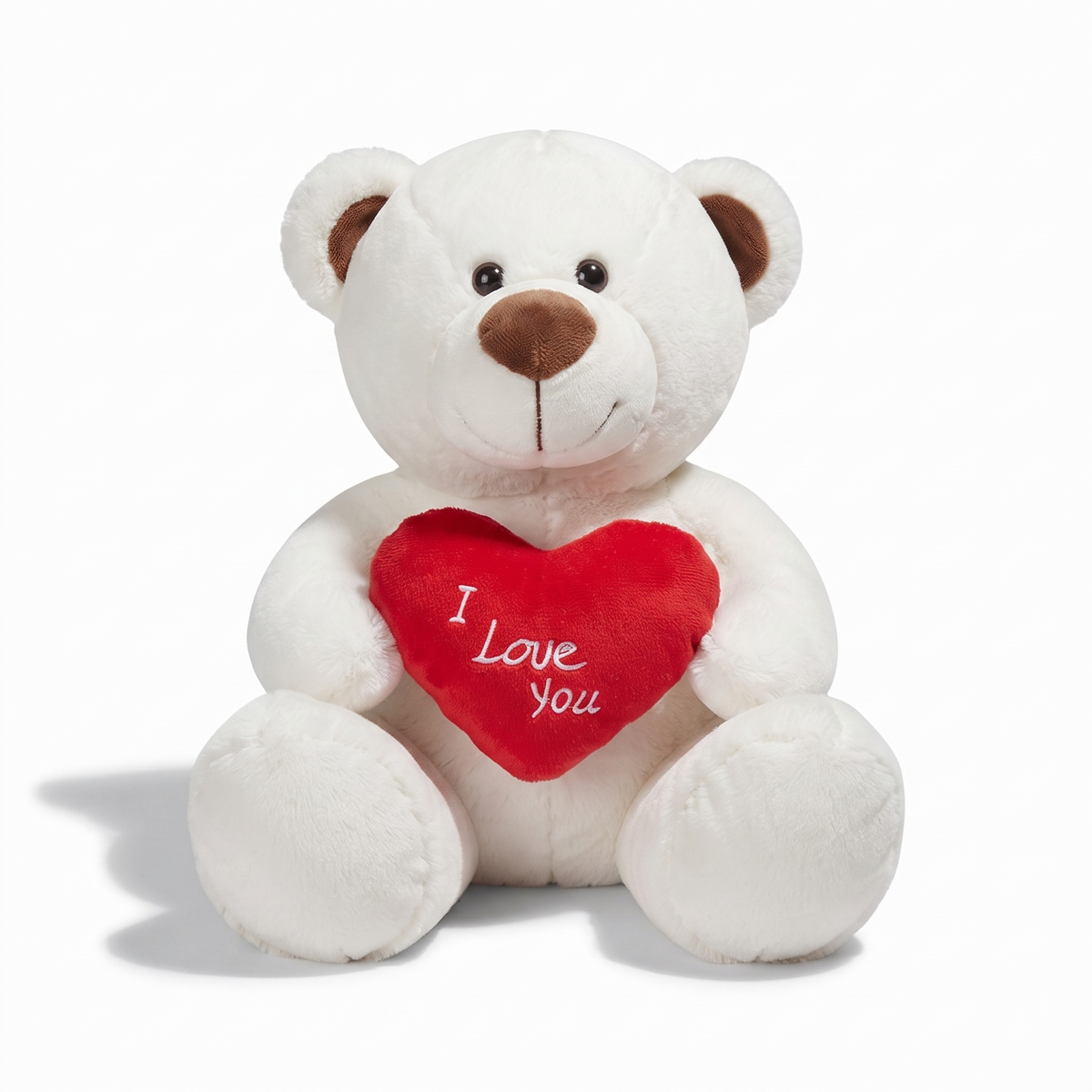 Gosedjur vit björn hjärta I Love You 33 cm