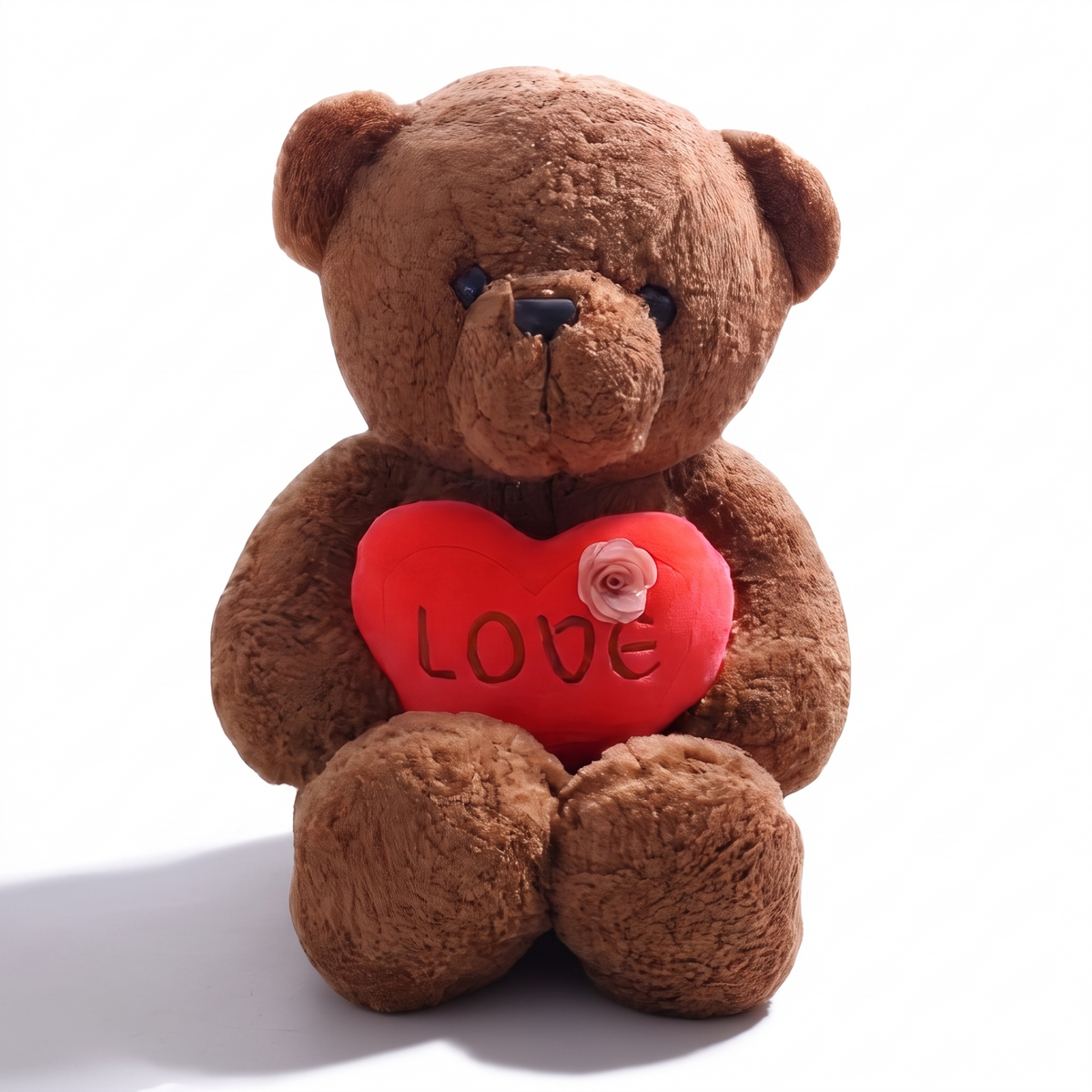 Gosedjur nallebjörn alla hjärtans dag med Love-hjärta brun