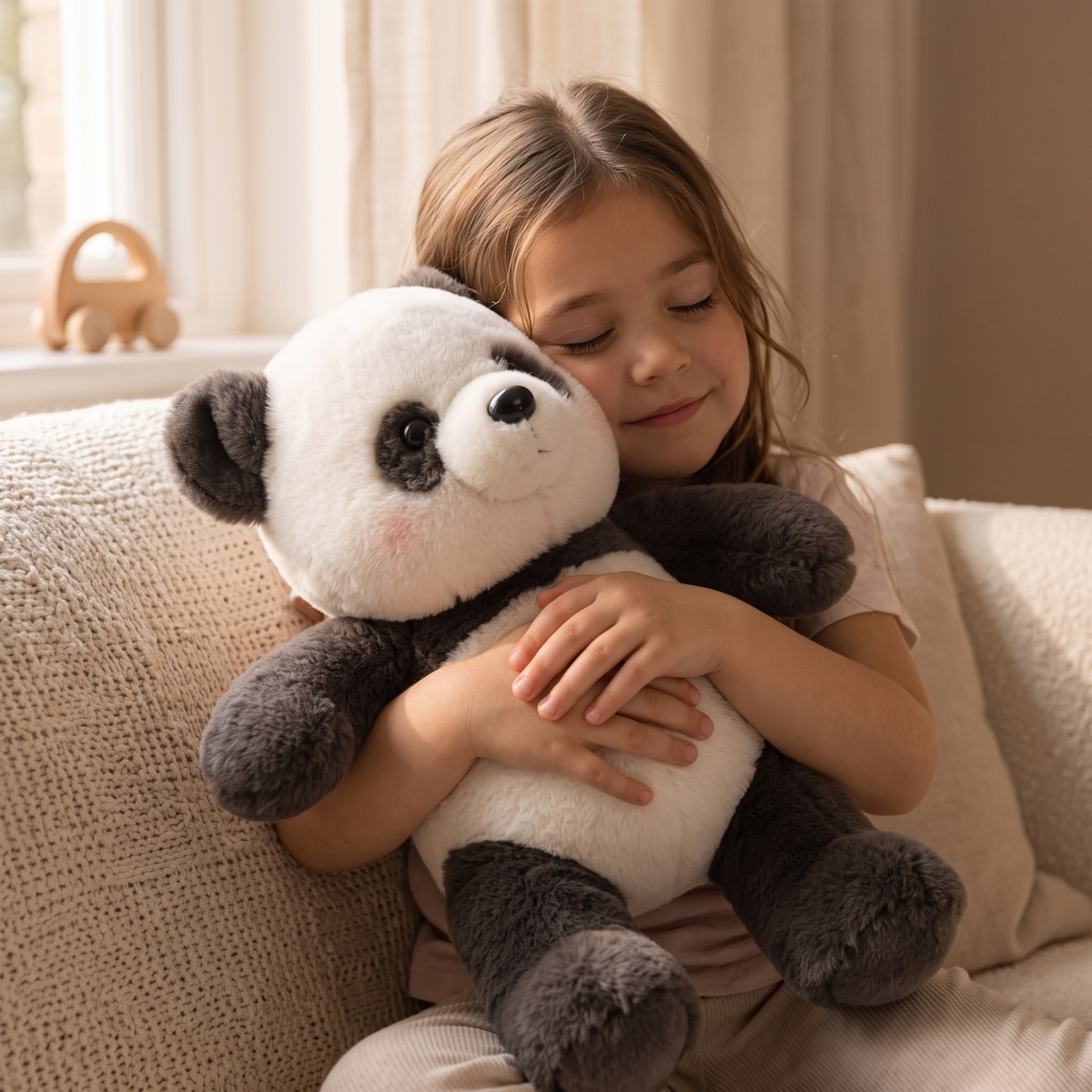 Gosedjur springande panda utan batteri 45-60 cm