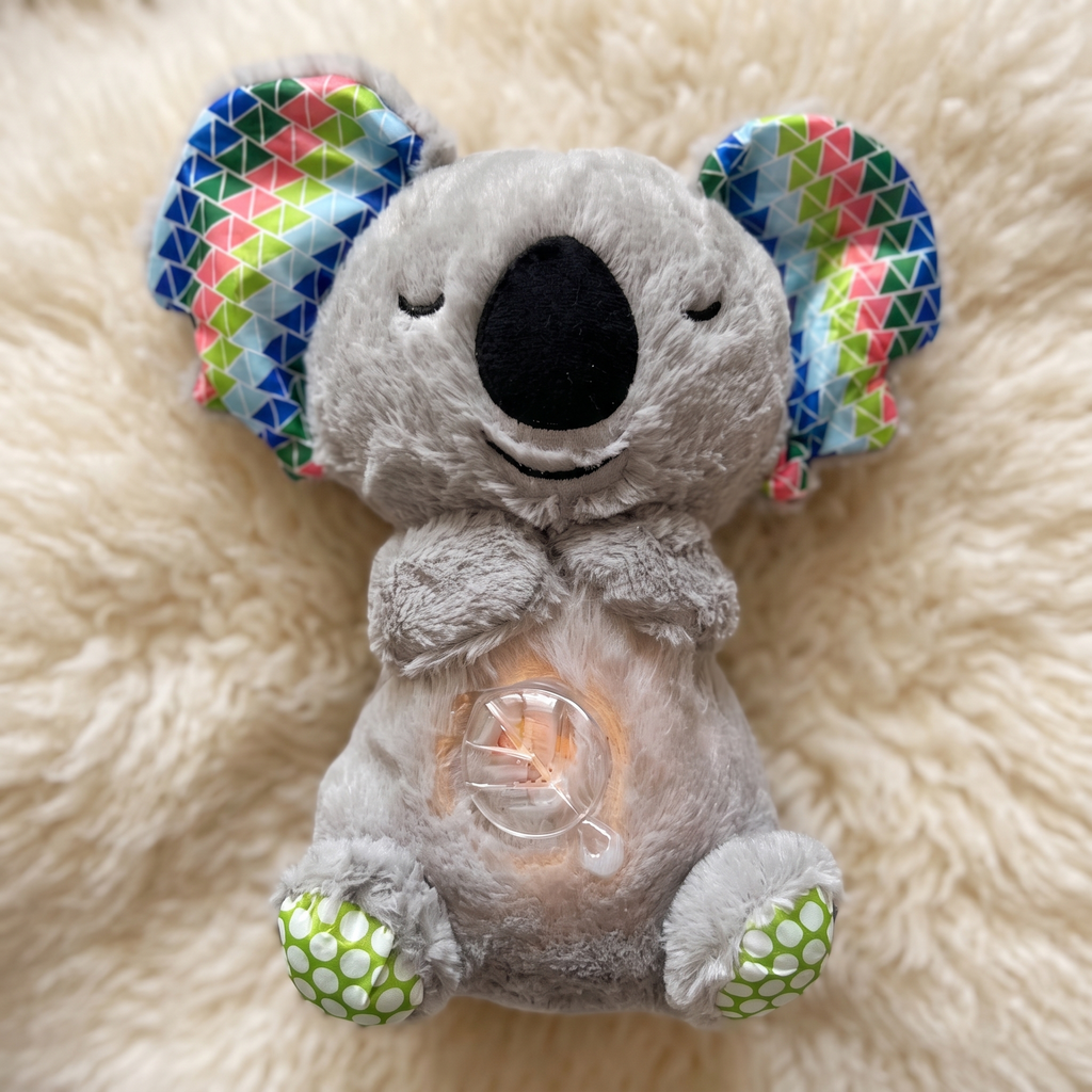 Gosedjur andande grå koala med lugnande funktion