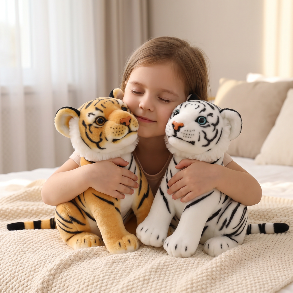 Gosedjur tigerunge realistisk 23 cm