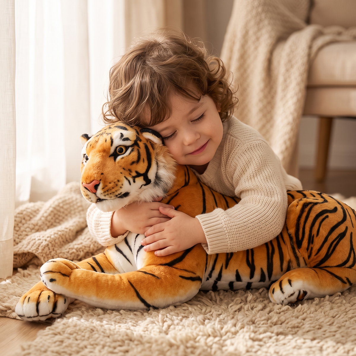 Gosedjur tiger kudde jättestor bekväm