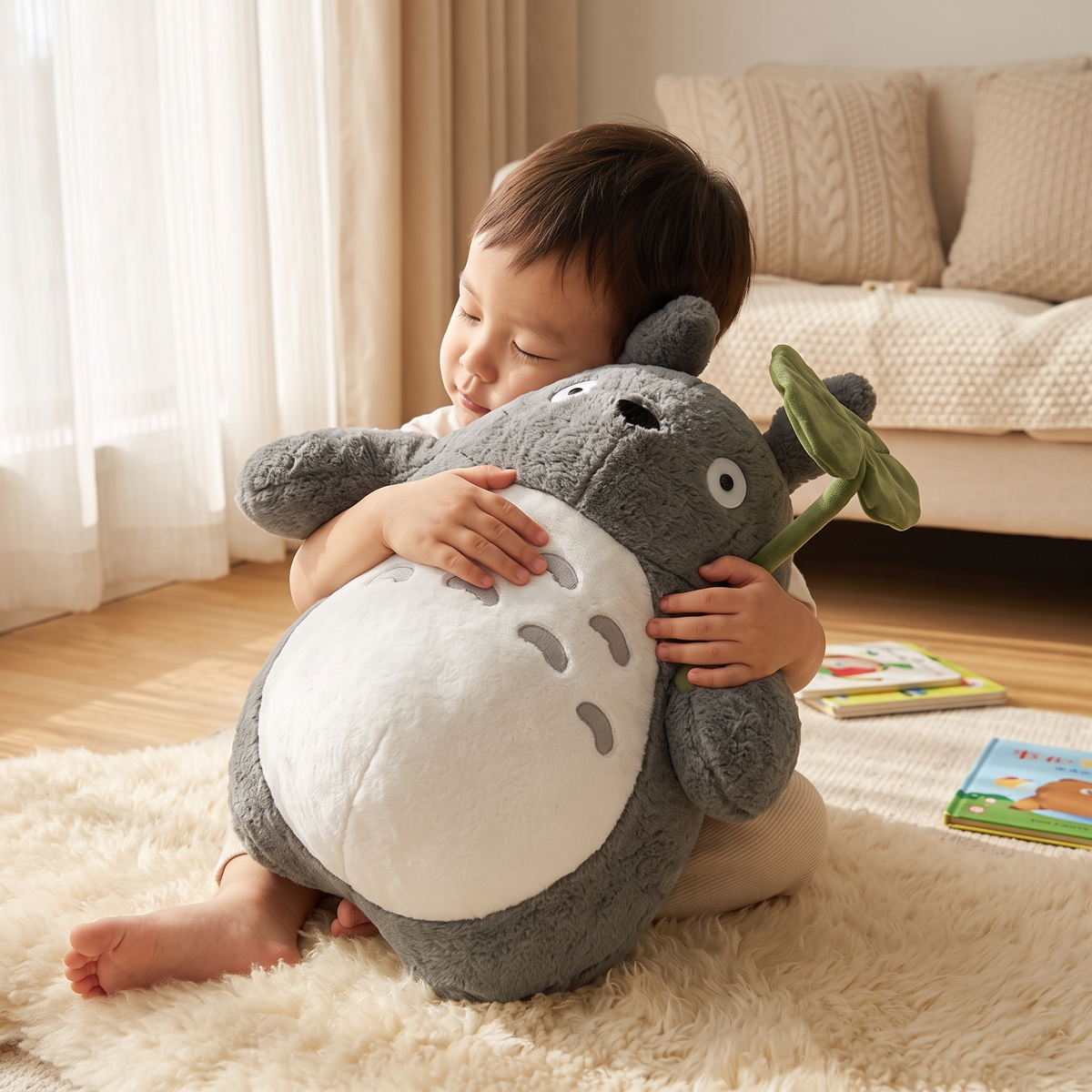 Gosedjur Totoro med lotusblad mjuk