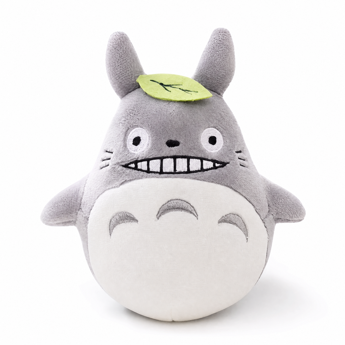 Gosedjur Totoro med grönt blad