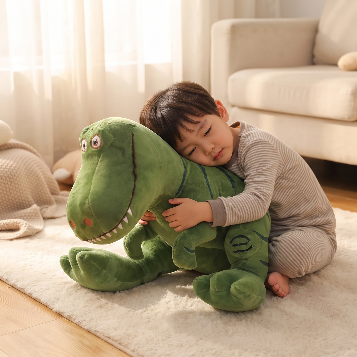 Gosedjur tyrannosaurus grön T-rex söt