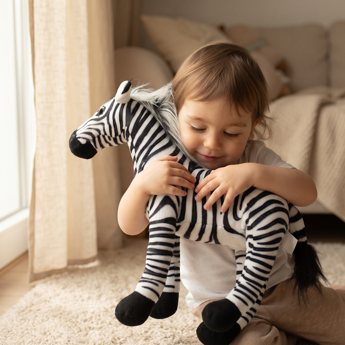 Gosedjur zebra realistisk 30 cm