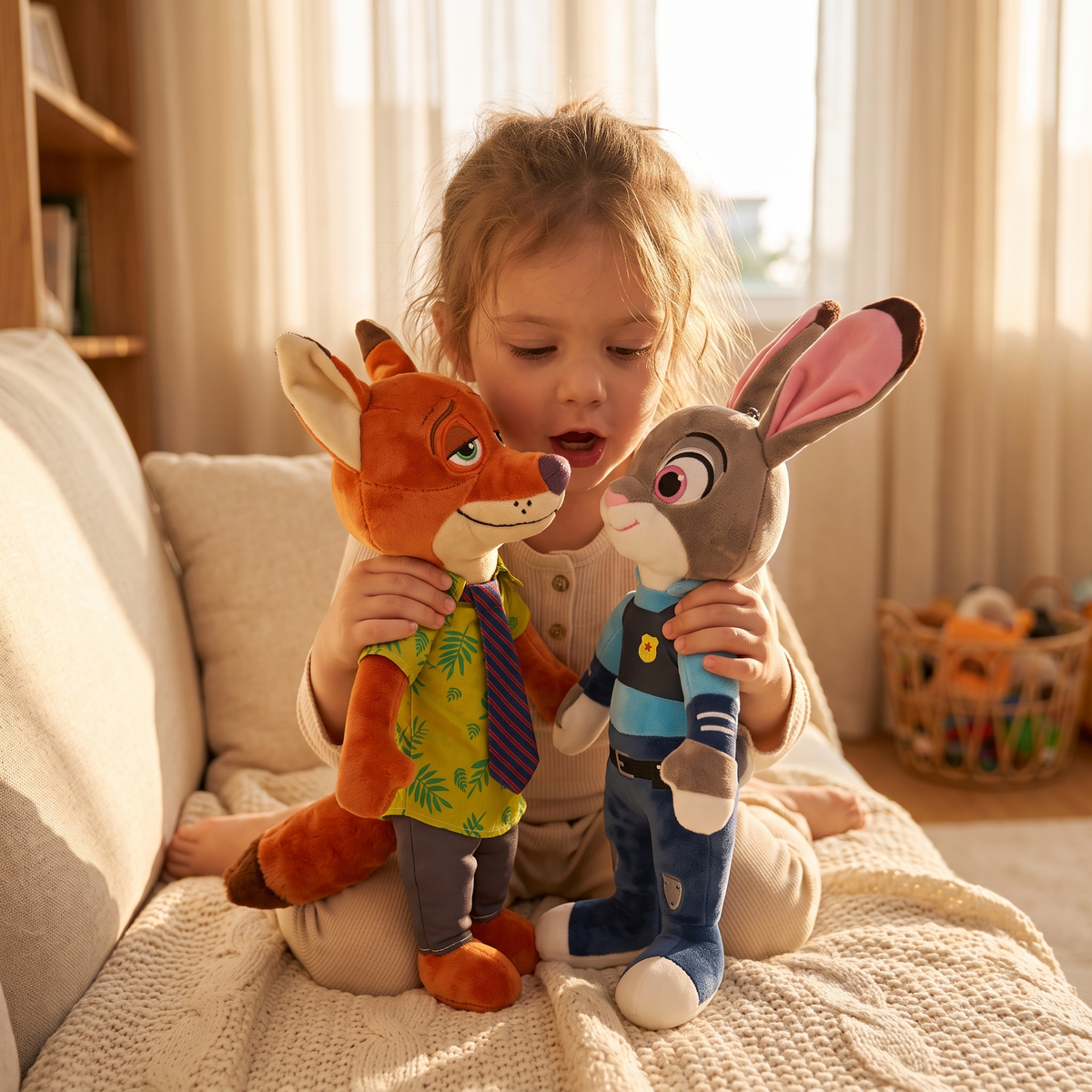 Gosedjur Zootopia Nick Wilde och Judy Hopps