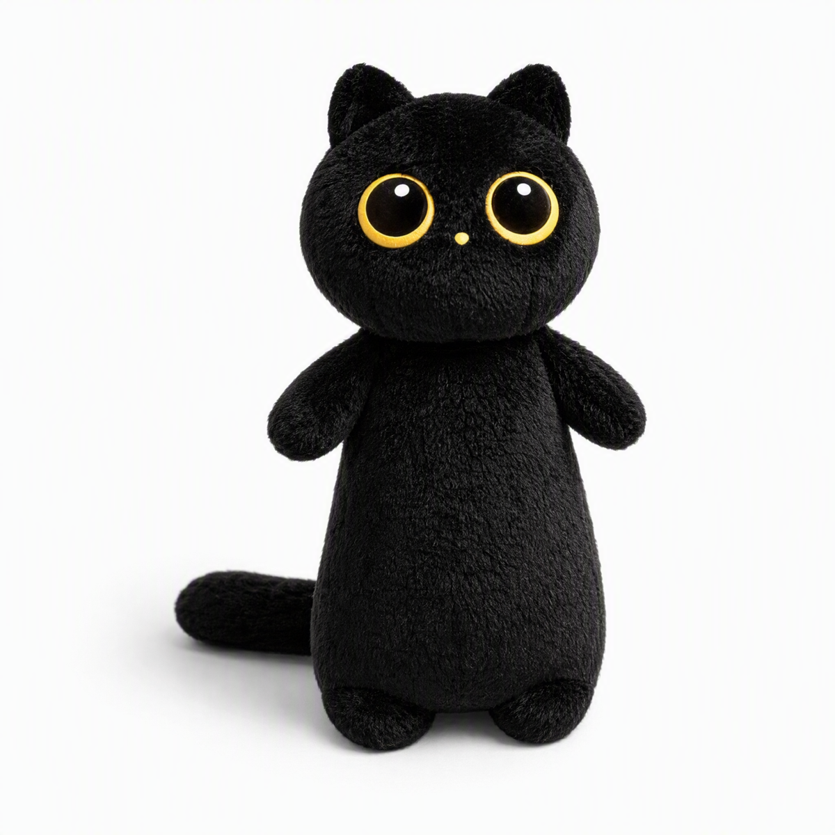 Gosedjur svart katt kawaii med stora ögon