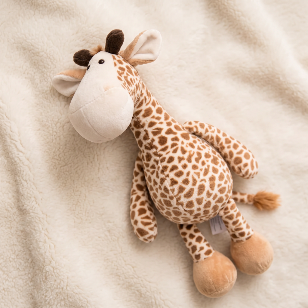 Gosedjur giraff sittande med stora hovar