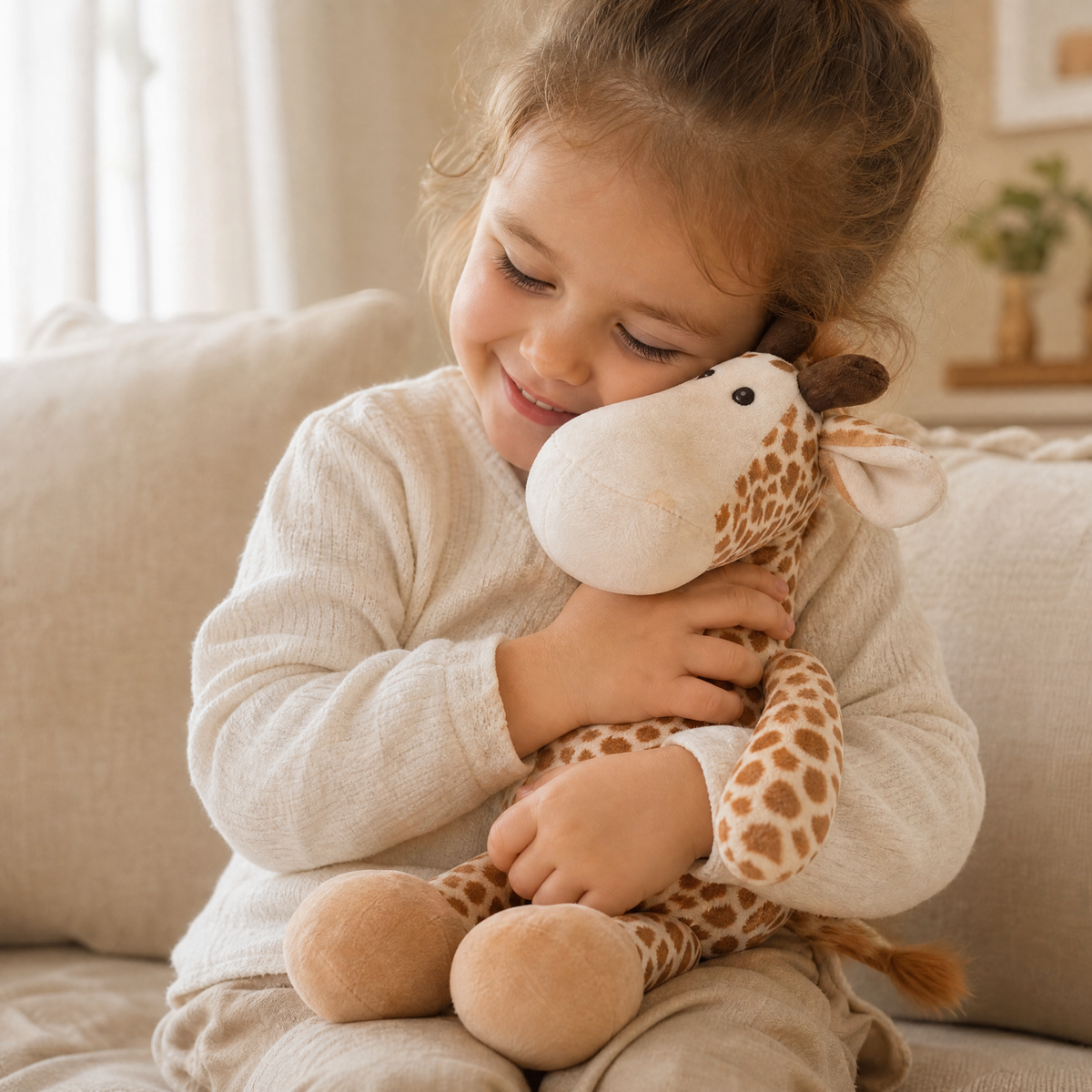 Gosedjur giraff sittande med stora hovar